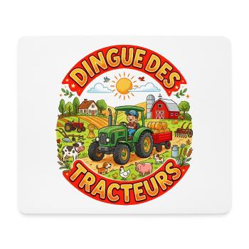 Tracteur enfant tracteur humour ferme campagne - Tapis de souris (format paysage) - blanc - Devant