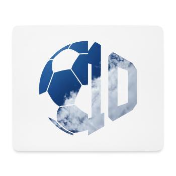 NON. 10 FOOTBALLEUR NUMÉRO 10 FOOTBALL 10E ANNIVERSAIRE - Tapis de souris (format paysage) - blanc - Devant