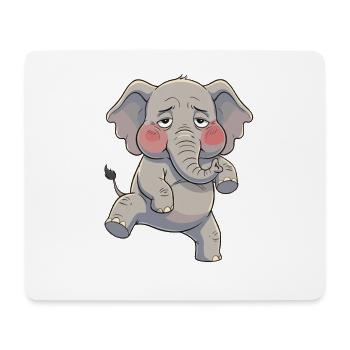 Cuddly baby elephant - Mouse Pad (horizontal) - white - Front