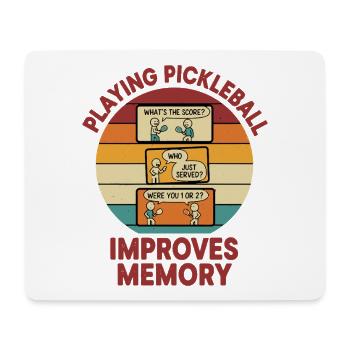 Joueur drôle de pickleball améliore la mémoire - Tapis de souris (format paysage) - blanc - Devant