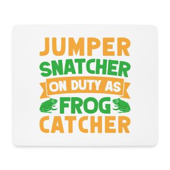 Attrape-grenouilles, Sauteur-sauteur, Grenouille Snatcher, Grenouille - Tapis de souris (format paysage) - blanc - Devant