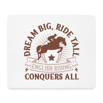 Hobby Horse Rider RIde Conquers All English Riding - Mousepad (Querformat) - Weiß - Vorne