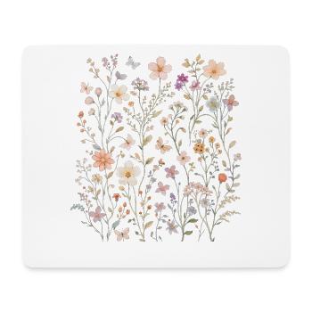 Fleurs sauvages Fleurs Fleurs Jardin botanique naturel - Tapis de souris (format paysage) - blanc - Devant