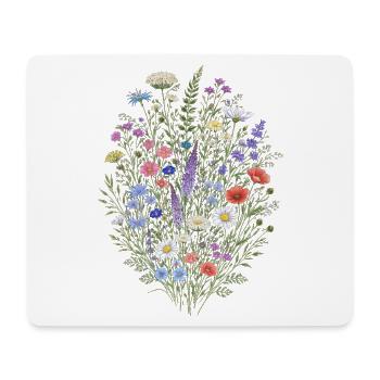 Fleurs sauvages Fleurs Fleurs Jardin botanique naturel - Tapis de souris (format paysage) - blanc - Devant