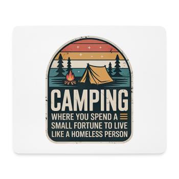 Camping Retro Design - Mouse Pad (horizontal) - white - Front
