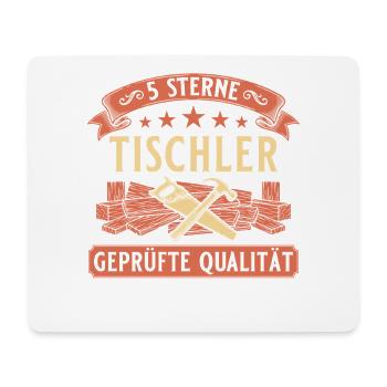 5 Sterne Tischler - Geprüfte Qualität Handwerk - Mousepad (Querformat) - Weiß - Vorne