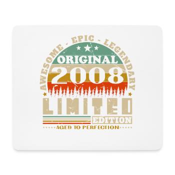 2008 Vintage Retro Birthday Gift - Mouse Pad (horizontal) - white - Front