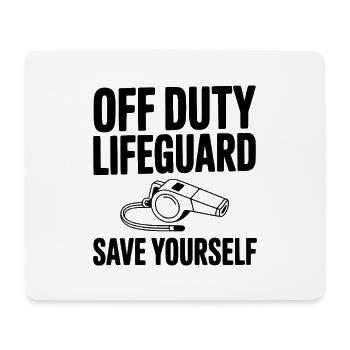 Rettungsschwimmer außerhalb des Dienstes retten Sie sich selbst - Mousepad (Querformat) - Weiß - Vorne