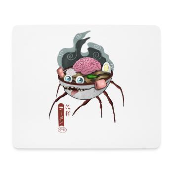 Scary Spider Ramen Bowl Funny Shirt - Mouse Pad (horizontal) - white - Front
