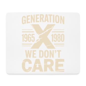 Generation X We Don’t Care Retro - Mousepad (Querformat) - Weiß - Vorne