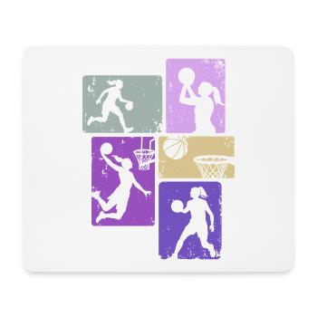 Basketball Mädchen Basketballerin Frauen - Mousepad (Querformat) - Weiß - Vorne