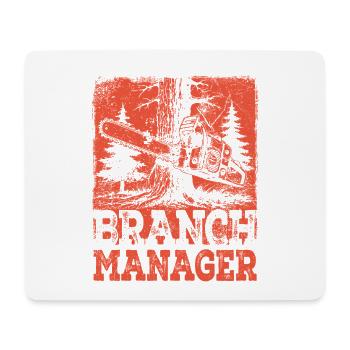 Branch Manager Kettensäge Holzfäller Wald - Mousepad (Querformat) - Weiß - Vorne