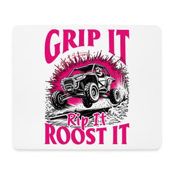 UTV Off Road Girl Woman 4 Wheeler Side by side - Mousepad (Querformat) - Weiß - Vorne