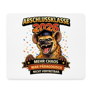 Abschlussklasse 2026 Hyäne | Schulabgänger - Mousepad (Querformat) - Weiß - Vorne