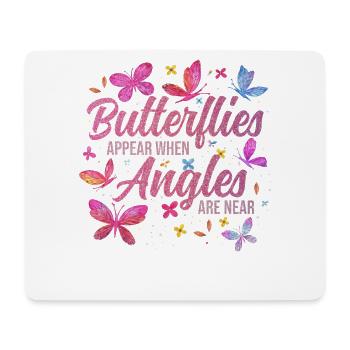 Jardin inspirant des papillons monarques - Tapis de souris (format paysage) - blanc - Devant