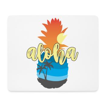 Aloha Sunset Pineapple – Hawaii Beach Vibes - Mouse Pad (horizontal) - white - Front