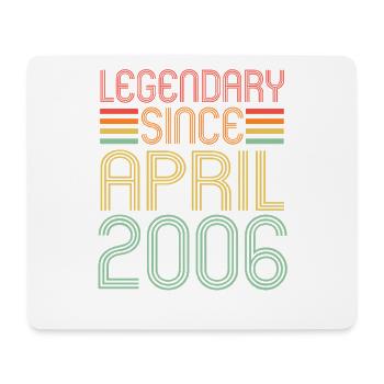 Legendary since April 2006, Retro, Geburtstag - Mousepad (Querformat) - Weiß - Vorne