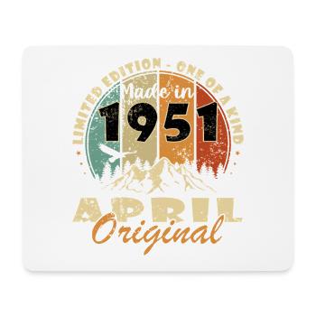 April 1951 Birthday Legend - Mouse Pad (horizontal) - white - Front