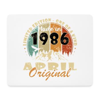 April 1986 Birthday Gift - Mouse Pad (horizontal) - white - Front