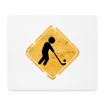 Rustik Sign Hockeysilhouette - Mousepad (Querformat) - Weiß - Vorne