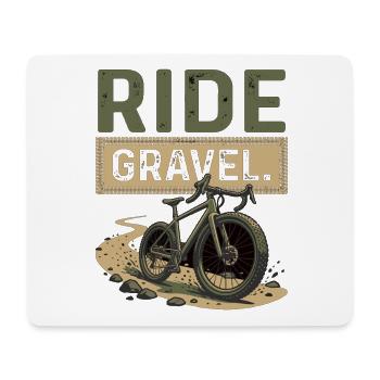 Aventure à vélo de gravier - Tapis de souris (format paysage) - blanc - Devant