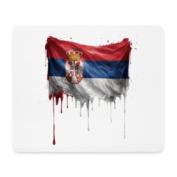 Graffiti sur la chute du drapeau serbe - Tapis de souris (format paysage) - blanc - Devant