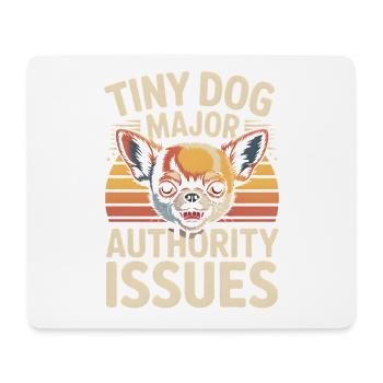 Kleiner Hund, großes Ego | Chihuahua Spruch - Mousepad (Querformat) - Weiß - Vorne