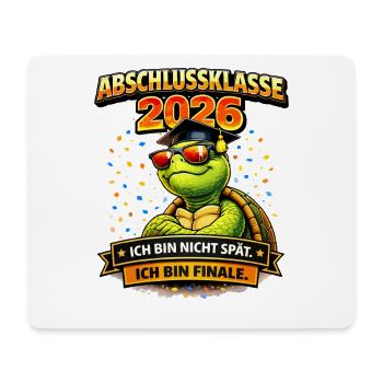 Abschlussklasse 2026 Schildkröte | Schulabgänger - Mousepad (Querformat) - Weiß - Vorne