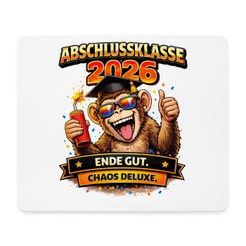 Abschlussklasse 2026 Affee | Schulabgänger - Mousepad (Querformat) - Weiß - Vorne