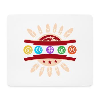 Bingo Bingo Indiens Bingo - Tapis de souris (format paysage) - blanc - Devant