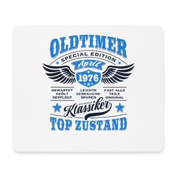 Oldtimer April 1976 - Geburtstag - Geschenk - Mousepad (Querformat) - Weiß - Vorne