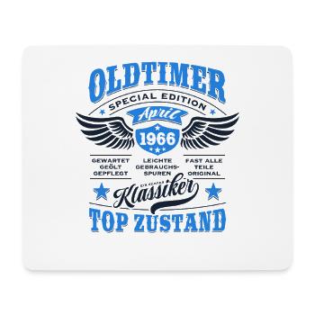 Oldtimer April 1966 - Geburtstag - Geschenk - Mousepad (Querformat) - Weiß - Vorne