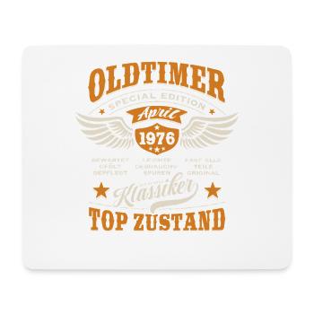 Oldtimer April 1976 - Geburtstag - Geschenk - Mousepad (Querformat) - Weiß - Vorne