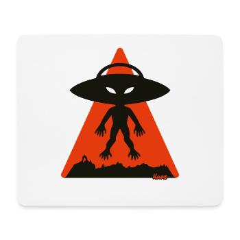 Alien Shadow Under Orange Triangle - Mouse Pad (horizontal) - white - Front