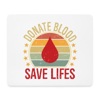 Spenden von Blut Safe Lives – Bewusstsein für Blutspenden - Mousepad (Querformat) - Weiß - Vorne