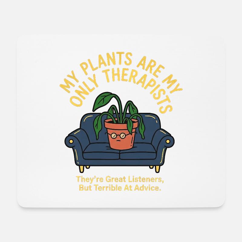 Mental Health Humor - Mousepad (Querformat) - Weiß