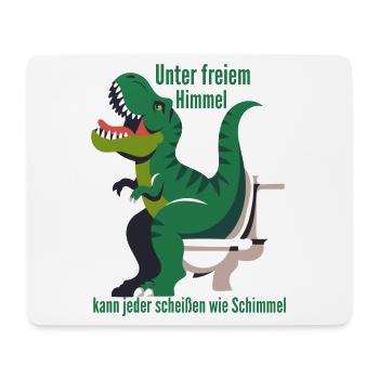 Dino auf Toilette im Freien - Mousepad (Querformat) - Weiß - Vorne
