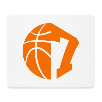 NR. 7 BASKETBALL NUMMER 7 BASKETBALL 7. GEBURTSTAG - Mousepad (Querformat) - Weiß - Vorne