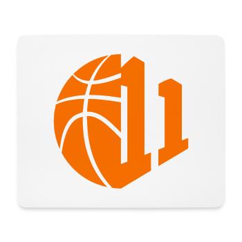 NUMBER 11 BASKETBALL 11TH BIRTHDAY - Mouse Pad (horizontal) - white - Front