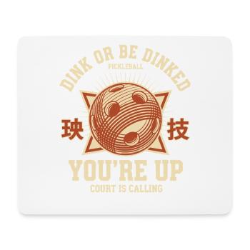 Pickleball, lustiger Gurkenball Dink Or Be Dinked - Mousepad (Querformat) - Weiß - Vorne