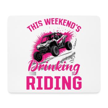 UTV Off Road Girl Woman 4 Wheeler Side by side - Mousepad (Querformat) - Weiß - Vorne