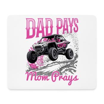 UTV Off Road Girl Woman 4 Wheeler Side by side - Mousepad (Querformat) - Weiß - Vorne