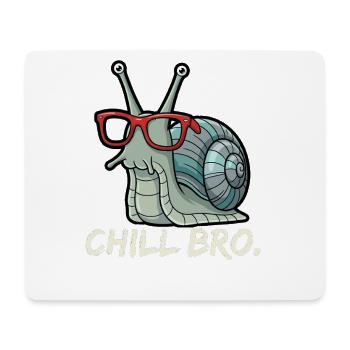 Chill Bro lustige Schnecke - Mousepad (Querformat) - Weiß - Vorne