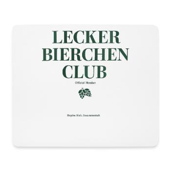 lecker Bierchen Club - Mousepad (Querformat) - Weiß - Vorne