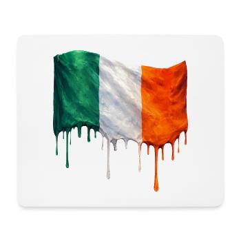 Irische Flagge bunte Farbe - Mousepad (Querformat) - Weiß - Vorne
