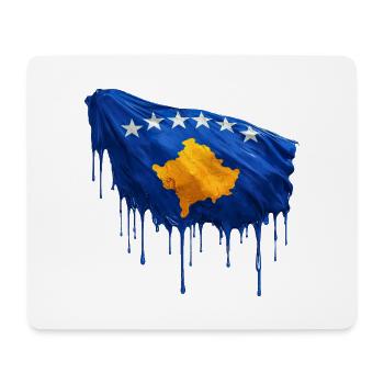 Drapeau du Kosovo couleur colorée - Tapis de souris (format paysage) - blanc - Devant
