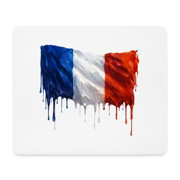 French flag colorful color - Mouse Pad (horizontal) - white - Front