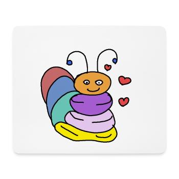 Chenilles, bébés enfants, enfants insectes - Tapis de souris (format paysage) - blanc - Devant