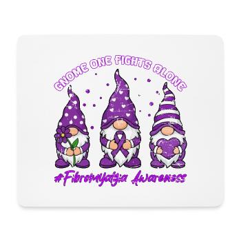 Fibromyalgia Awareness Gnome Fibro Ribbon - Mouse Pad (horizontal) - white - Front