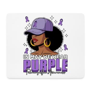 In May We Wear Purple Fibromyalgia Awareness - Mouse Pad (horizontal) - white - Front